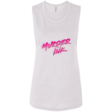 Murder Ink Ladies' White Tank