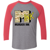 Murder Ink Retro (MINK) Tri-Blend 3/4 Sleeve Baseball Raglan T-Shirt