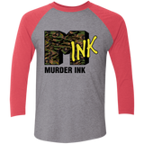 Murder Ink Retro (MINK) Tri-Blend 3/4 Sleeve Baseball Raglan T-Shirt