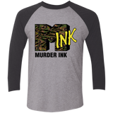 Murder Ink Retro (MINK) Tri-Blend 3/4 Sleeve Baseball Raglan T-Shirt