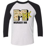 Murder Ink Retro (MINK) Tri-Blend 3/4 Sleeve Baseball Raglan T-Shirt