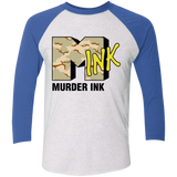 Murder Ink Retro (MINK) Tri-Blend 3/4 Sleeve Baseball Raglan T-Shirt