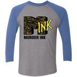 Murder Ink Retro (MINK) Tri-Blend 3/4 Sleeve Baseball Raglan T-Shirt